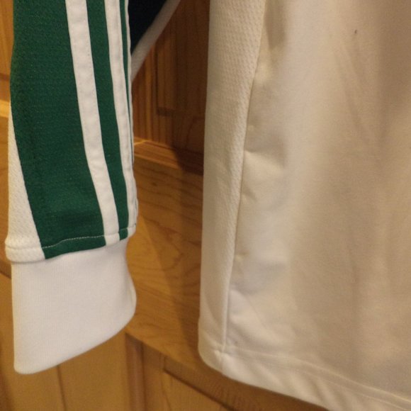 CELTICS BASKETBALL Long Sleeve White and Green Jersey-Adidas Clima365 - Large - Picture 5 of 9